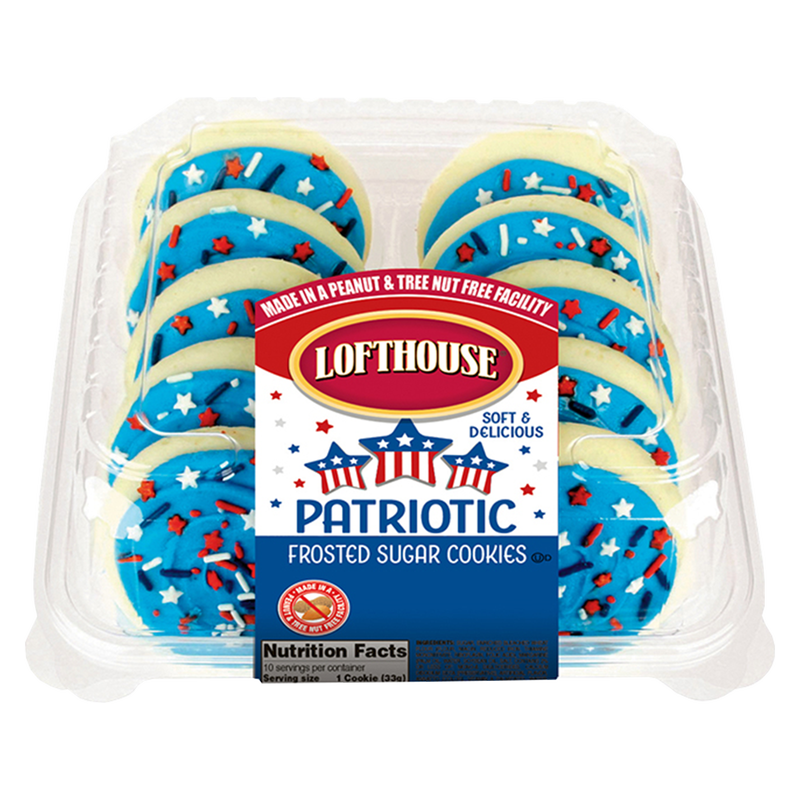 Lofthouse Patriotic Blue Frosted Sugar Cookies 13.5oz