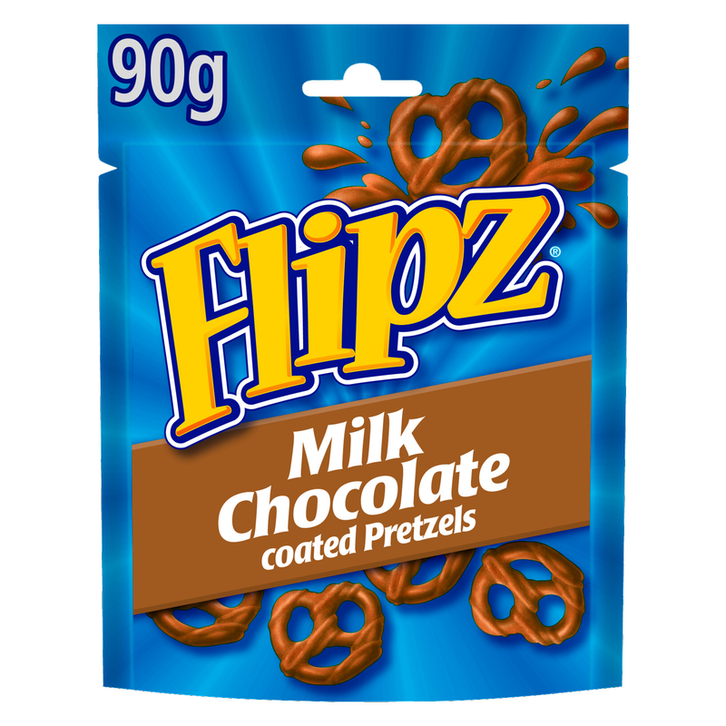 Flipz Milk Chocolate Covered Pretzels, 90g