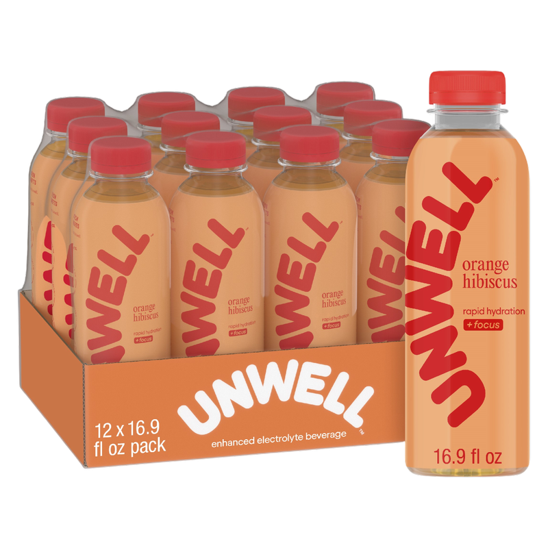 Unwell Orange Hibiscus Hydration Drink 12pk 16.9oz Btl