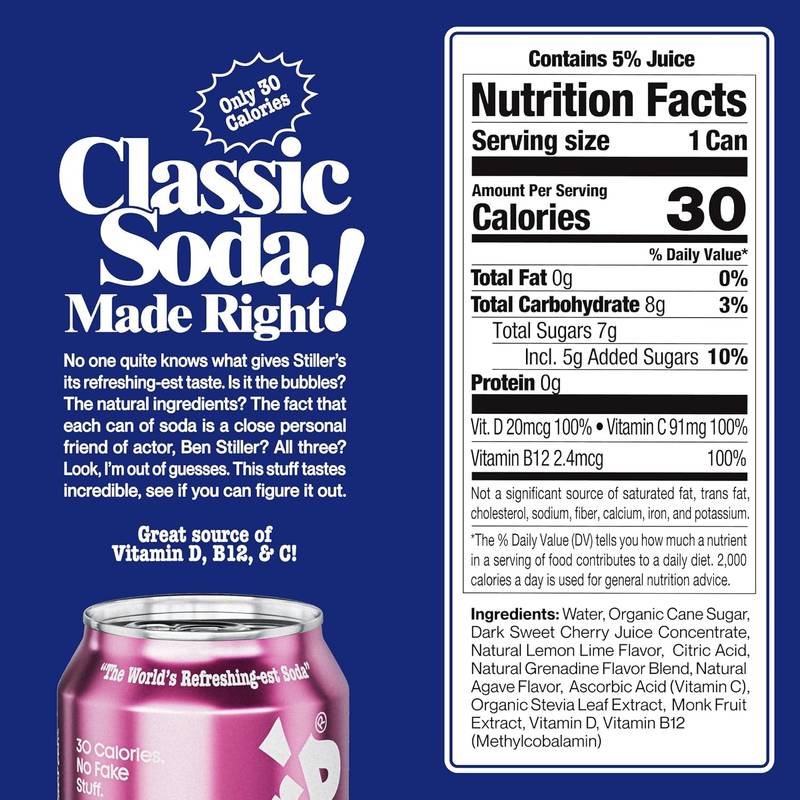 Stiller's Soda Shirley Temple Natural Soda 12oz Can