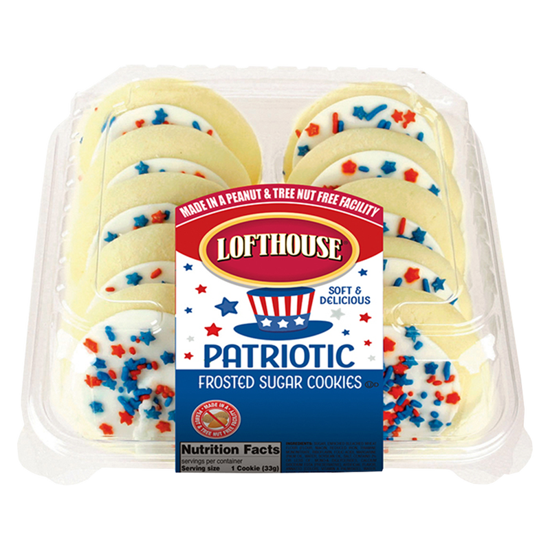 Lofthouse Patriotic White Frosted Sugar Cookies 13.5oz