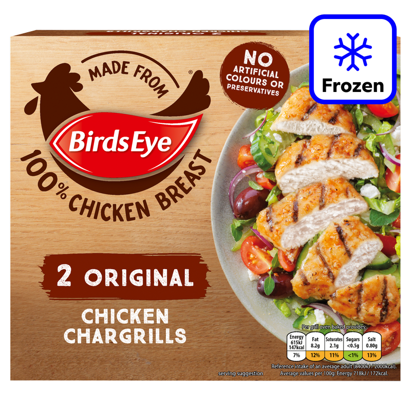 Birds Eye 2 Chicken Chargrills Original, 170g