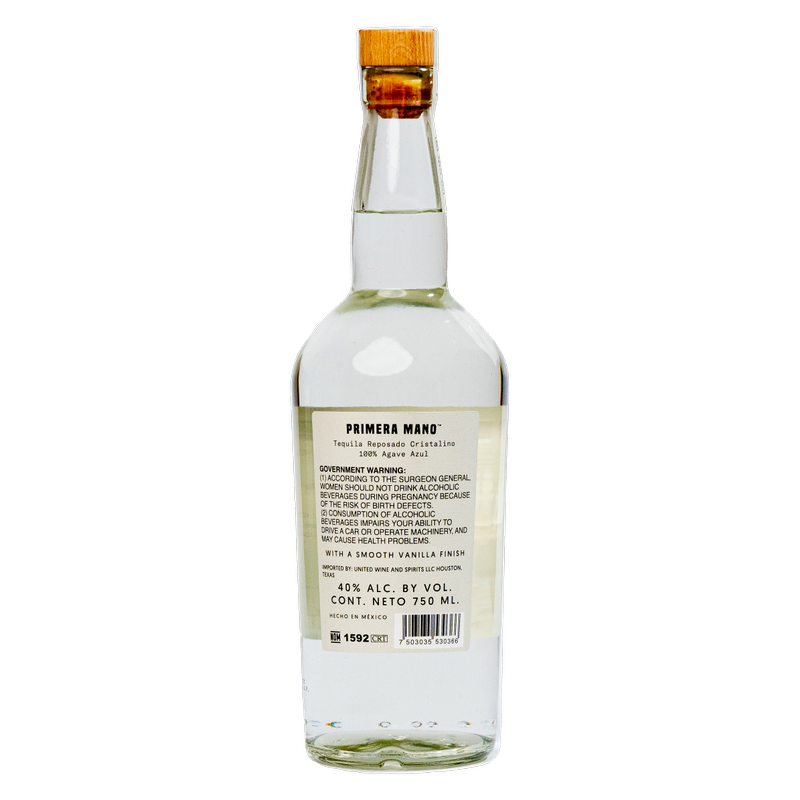 Primera Mano Tequila Reposado Cristalino 750ml (80 Proof)