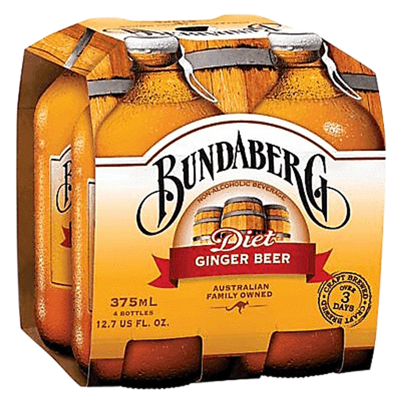 Bundaberg Diet Ginger Beer 4pk 375ml