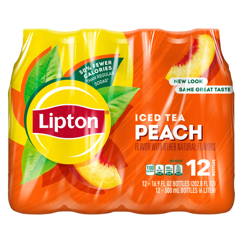 Lipton Iced Peach Tea 12pk 16.9oz Bottle