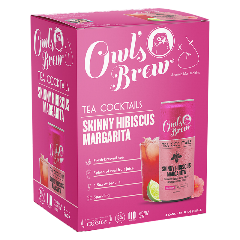 Owl's Brew Skinny Hibiscus Margarita 4pk 12oz Can 5% ABV