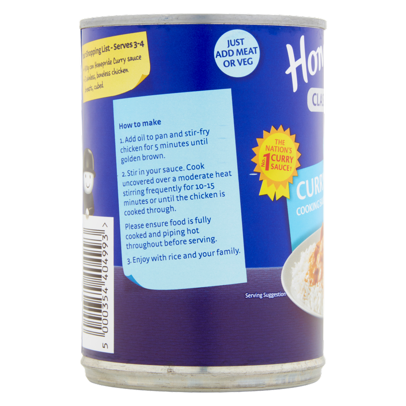 Homepride Classic Recipe Curry Sauce, 400g Food Cupboard fast