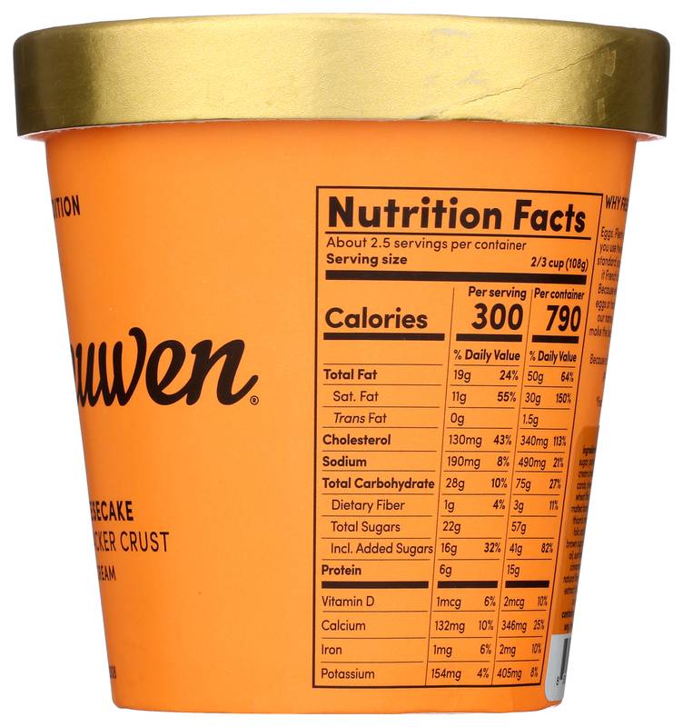 Van Leeuwen Pumpkin Cheesecake Ice Cream Pint, 14oz. 