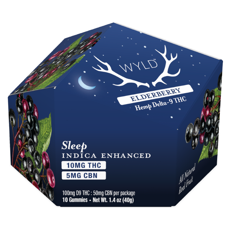 Wyld Elderberry 10mg THC, 5mg CBN Gummies, 10 Count