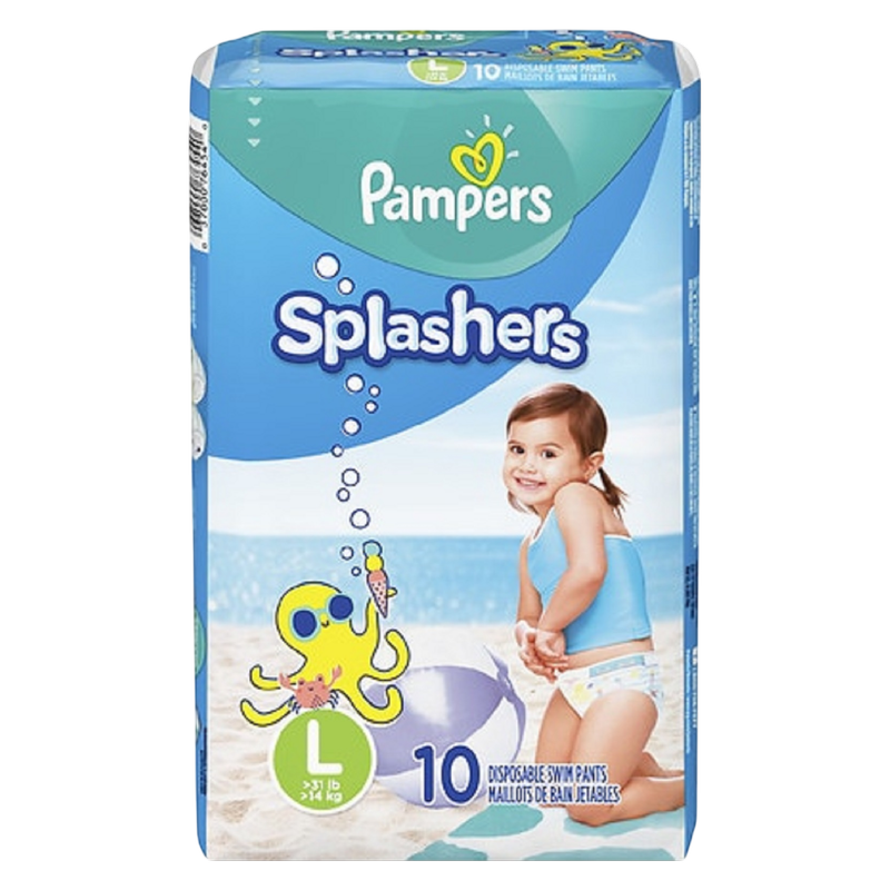 Pampers Splashers Swim Diapers, Size 5, 10 Count