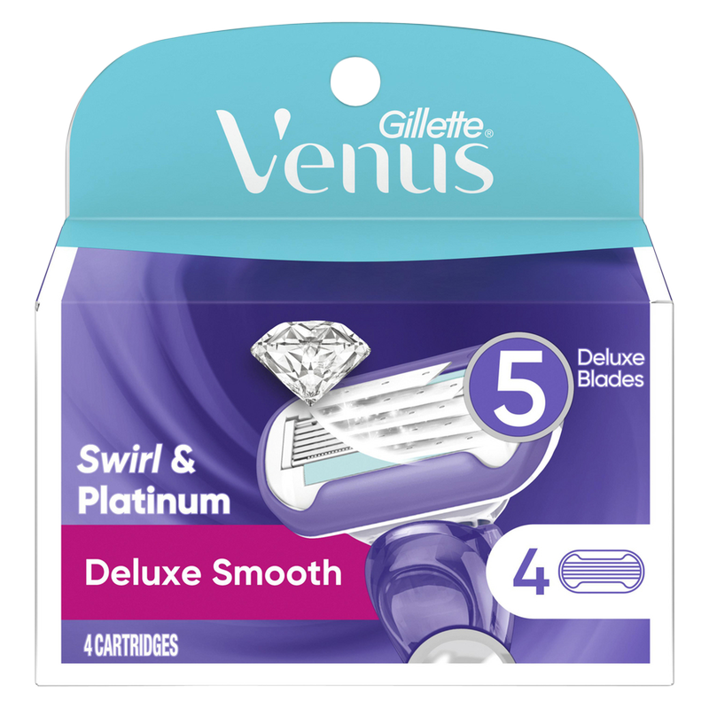 Gillette Venus Deluxe Smooth Swirl Razor Refill 4ct