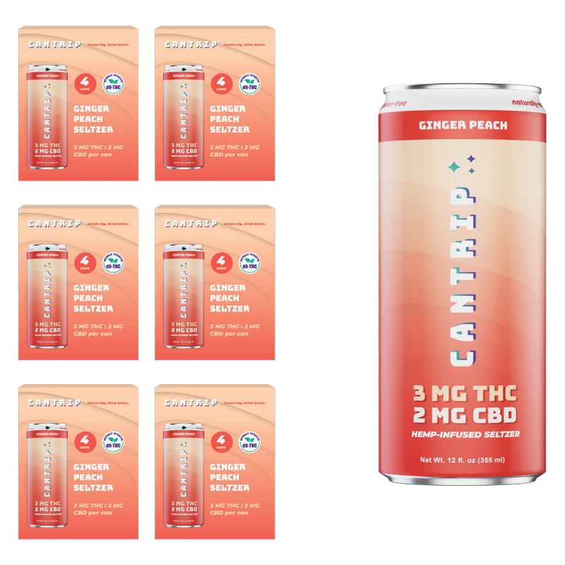 Cantrip Ginger Peach 3mg THC 2mg CBD Seltzer 24pk 12oz