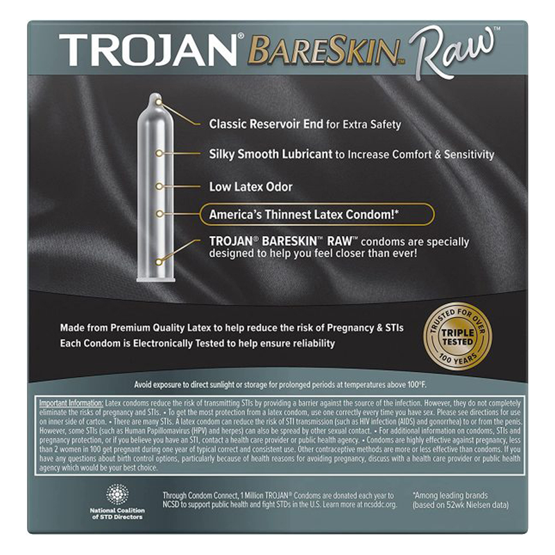 Trojan Condom Bareskin Raw 10ct Delivered In As Fast As 15 Minutes 
