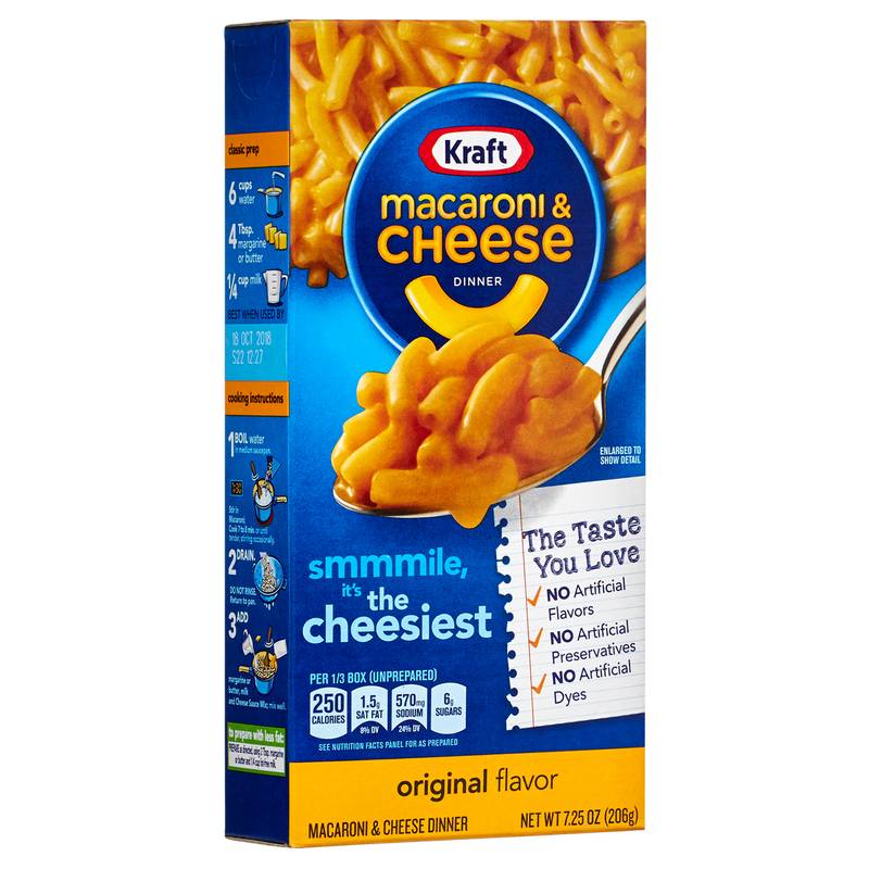 Kraft Mac & Cheese Dinner, 7.25 oz, 35 ct - Span Elite