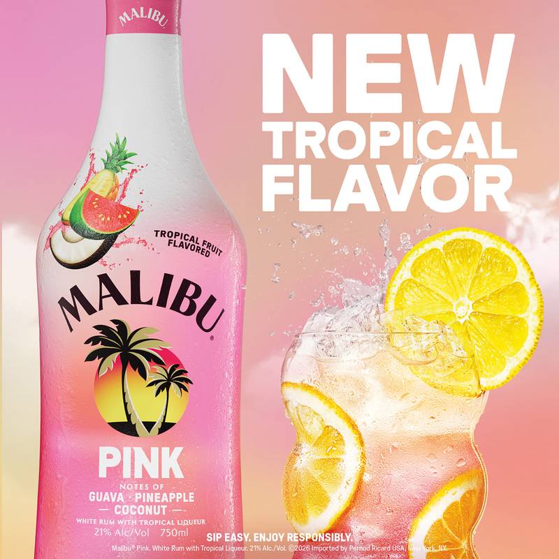 Malibu Pink Flavored Rum 100ml