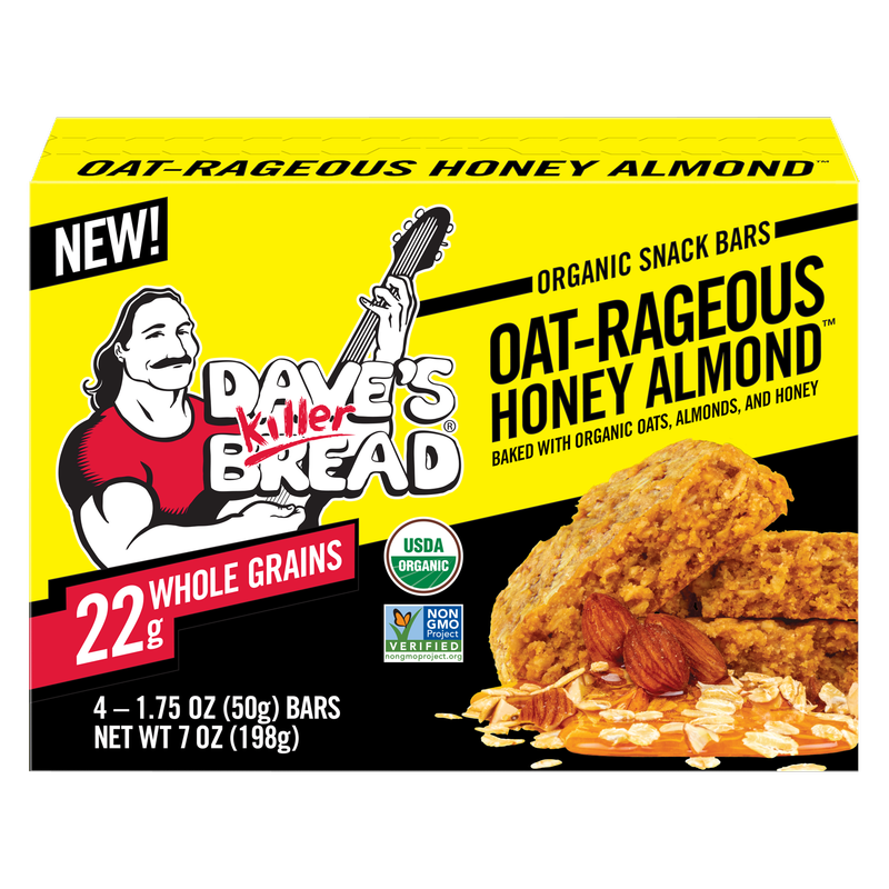 Dave's Killer Bread Oat-Rageous Honey Almond Organic Snack Bars 4ct 