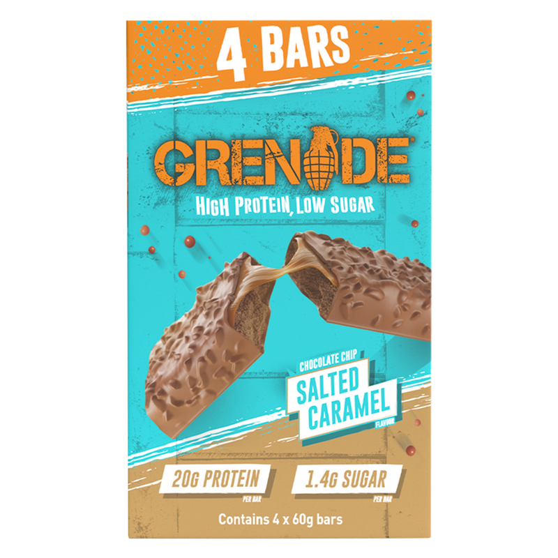 Grenade Protein Bars Chocolate Chip Salted Caramel, 4pcs