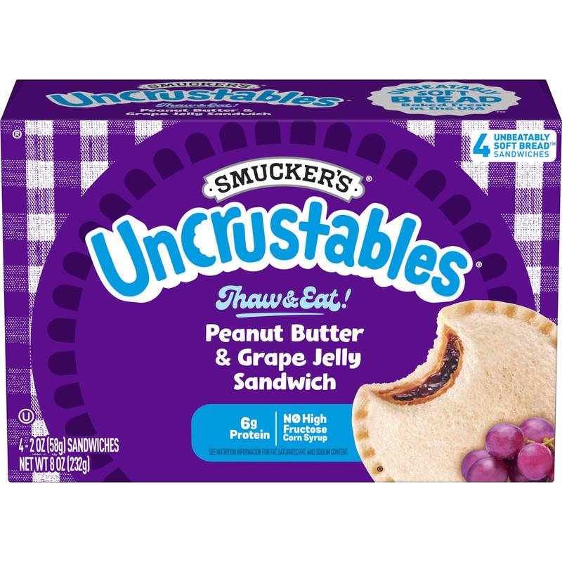 Smucker's Frozen Uncrustables PB & Grape Jelly Sandwich 4ct