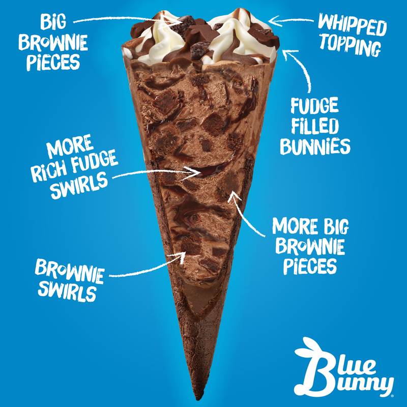 Blue Bunny Brownie Bomb Load'd Cones 4ct