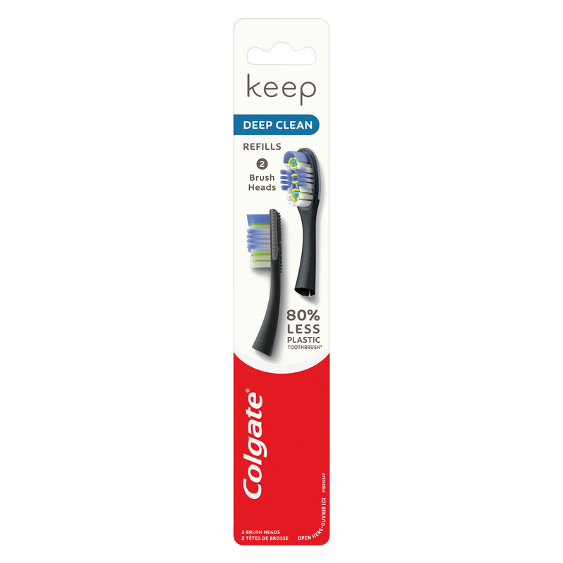 Colgate Keep Manual Toothbrush Deep Clean Refills 2pk