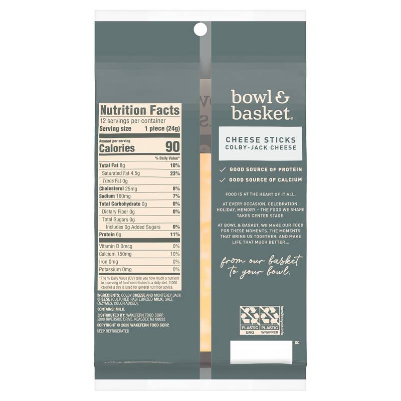 Bowl & Basket Colby Jack String Cheese - 10oz
