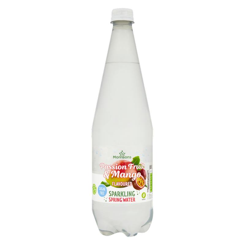 Morrisons Passion Fruit & Mango Sparkling Water Sugar Free, 1L