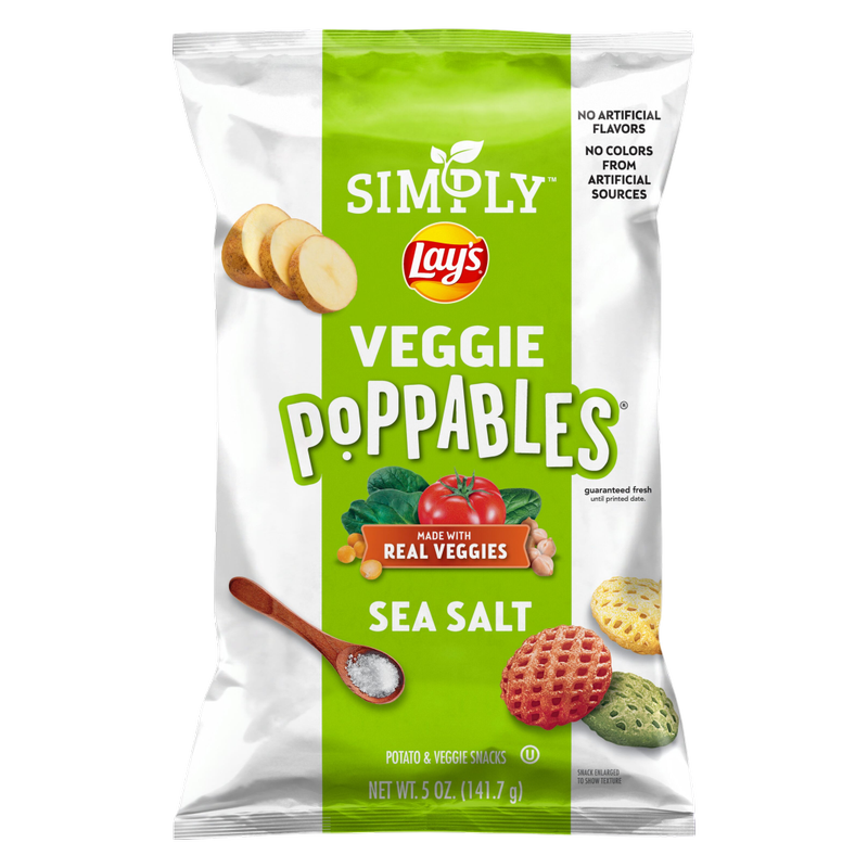 Lay's Simply Poppables Potato & Veggie Snacks Sea Salt, 5oz