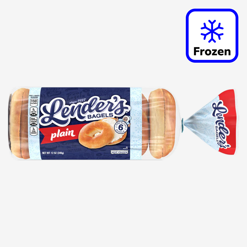 Lender's Frozen Pre-sliced Plain Bagels - 6ct