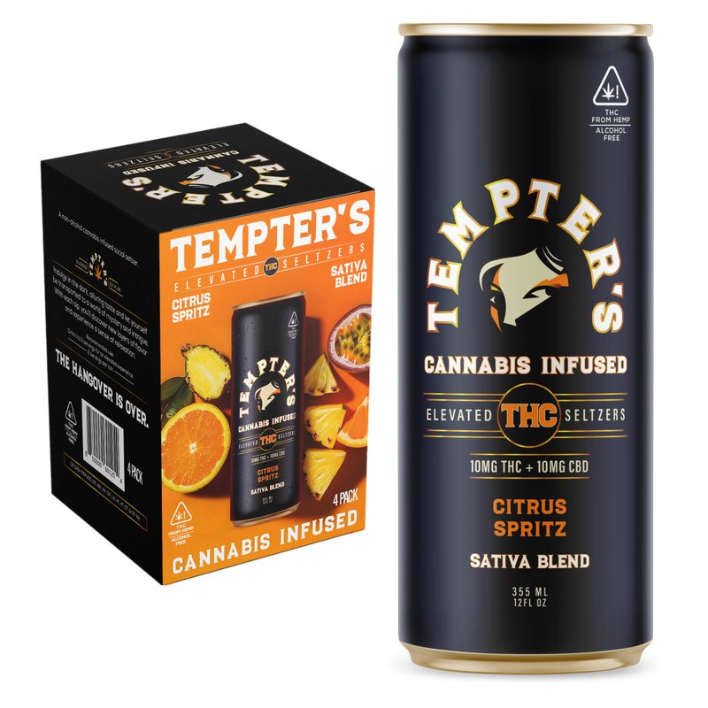 Tempter's Sativa 10mg THC Spritz 4pk 12oz Can