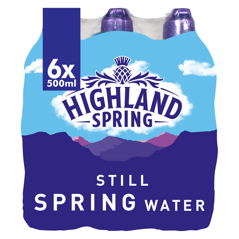 Highland Spring Still Water, 6 x 750ml