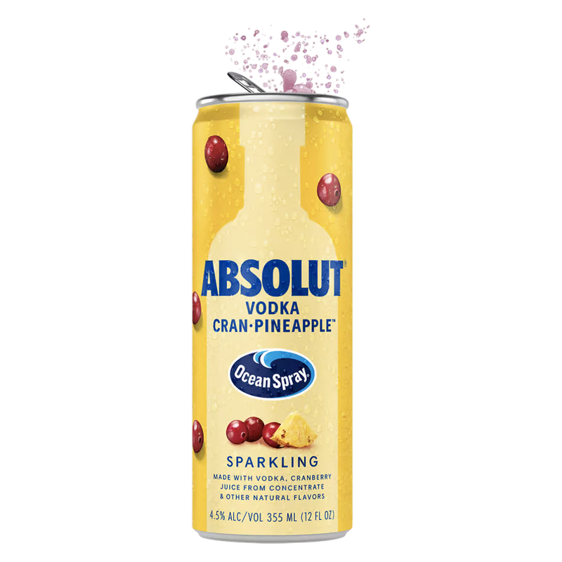 Absolut Cranberry Pineapple Vodka Soda 4pk 5.0% ABV