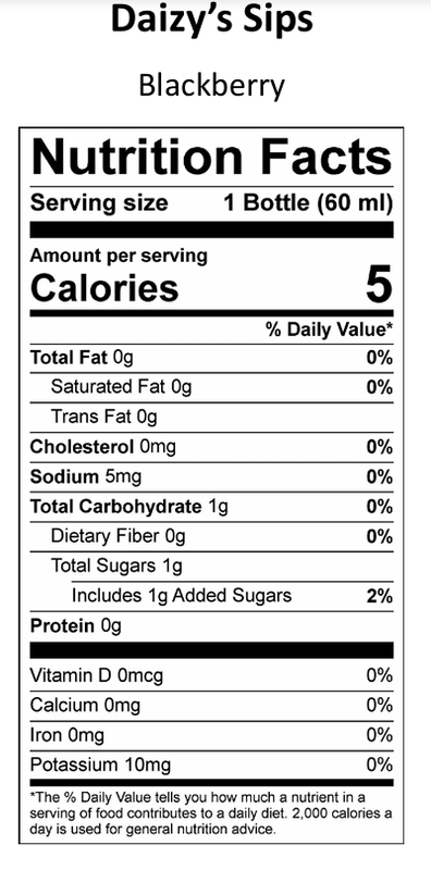 Daizy's 5mg THC Blackberry Sips 2oz Btl
