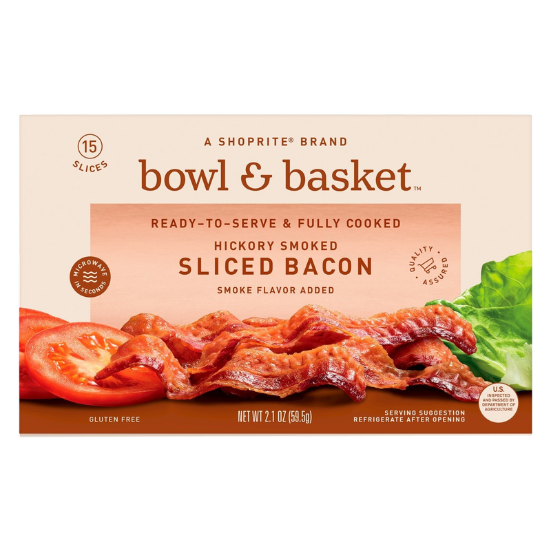 Bowl & Basket Fully Cooked Bacon - 2.1oz