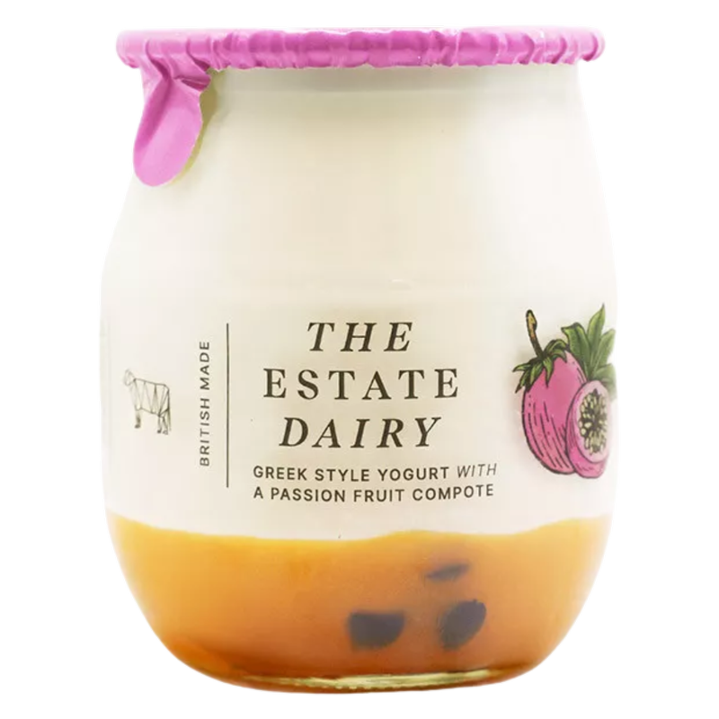 The Estate Dairy Greek Style Yoghurt Passion Fruit, 125g