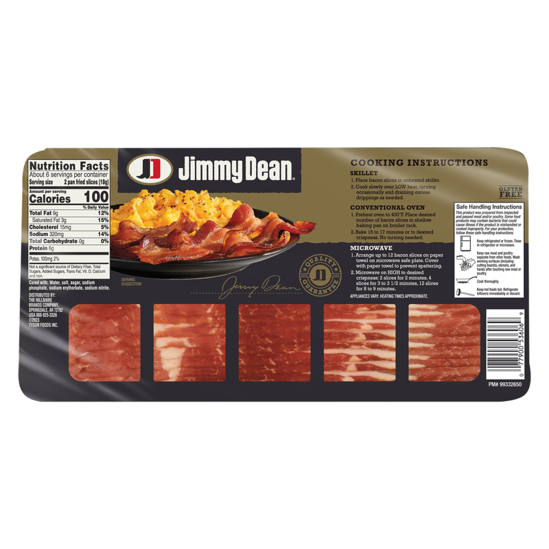 Jimmy Dean Hickory Smoked Bacon - 12oz