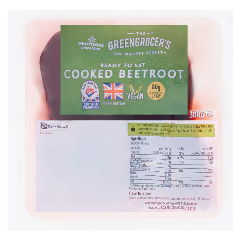 Morrisons Cooked Beetroot, 300g