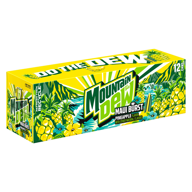 Mountain Dew Maui Burst Pineapple 12pk 12oz Can - Delivered In As Fast ...