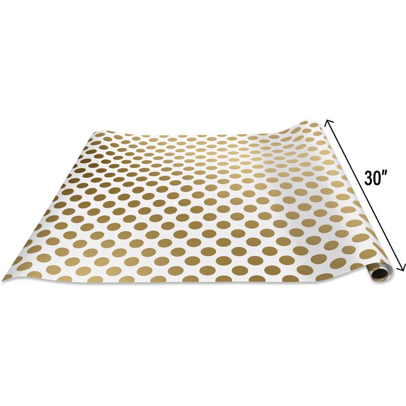 Gold & Silver Dot Jumbo Roll Wrap