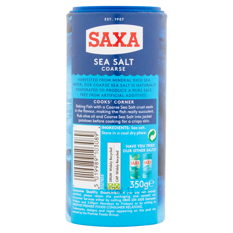 Saxa Sea Salt Coarse, 350g