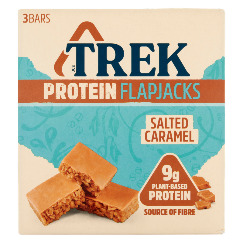 Trek Salted Caramel Protein Flapjacks, 3 x 50g