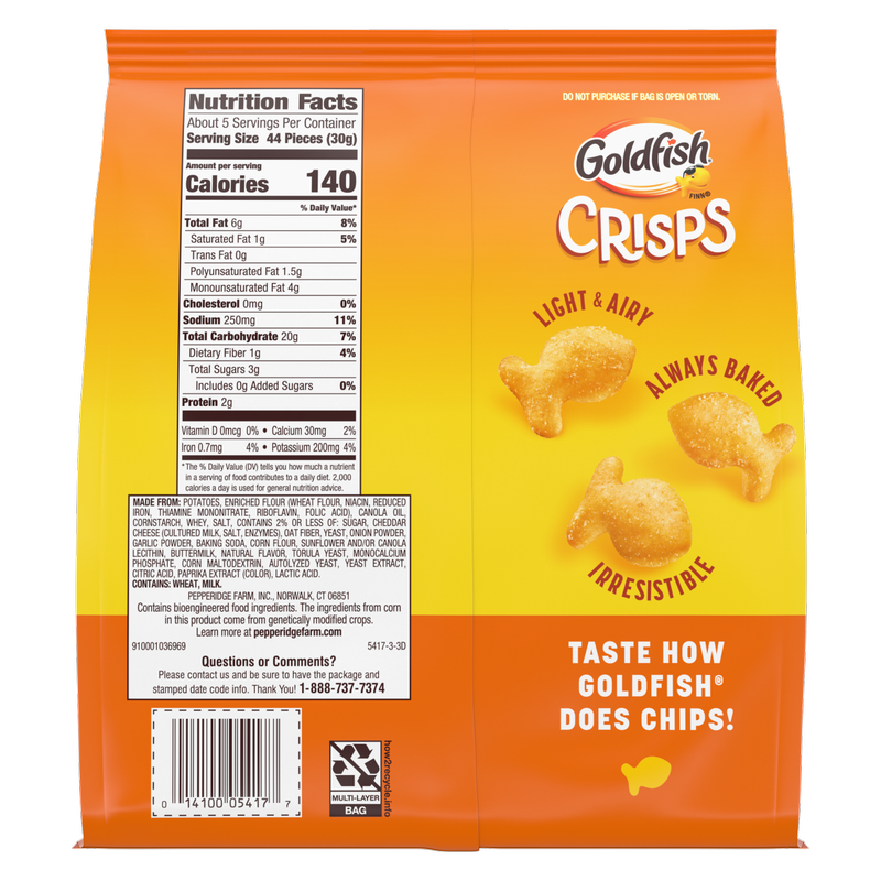 Goldfish Crisps Cheddar 6.25oz	