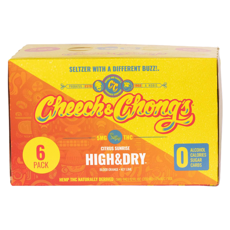 Cheech & Chong's 5mg THC High & Dry Citrus Sunrise Seltzer 6pk 12oz Can