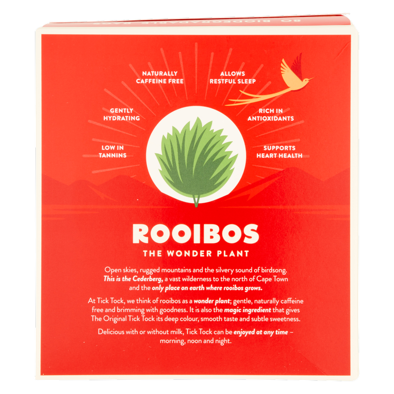 Tick Tock Original Rooibos Tea Bags, 80pcs