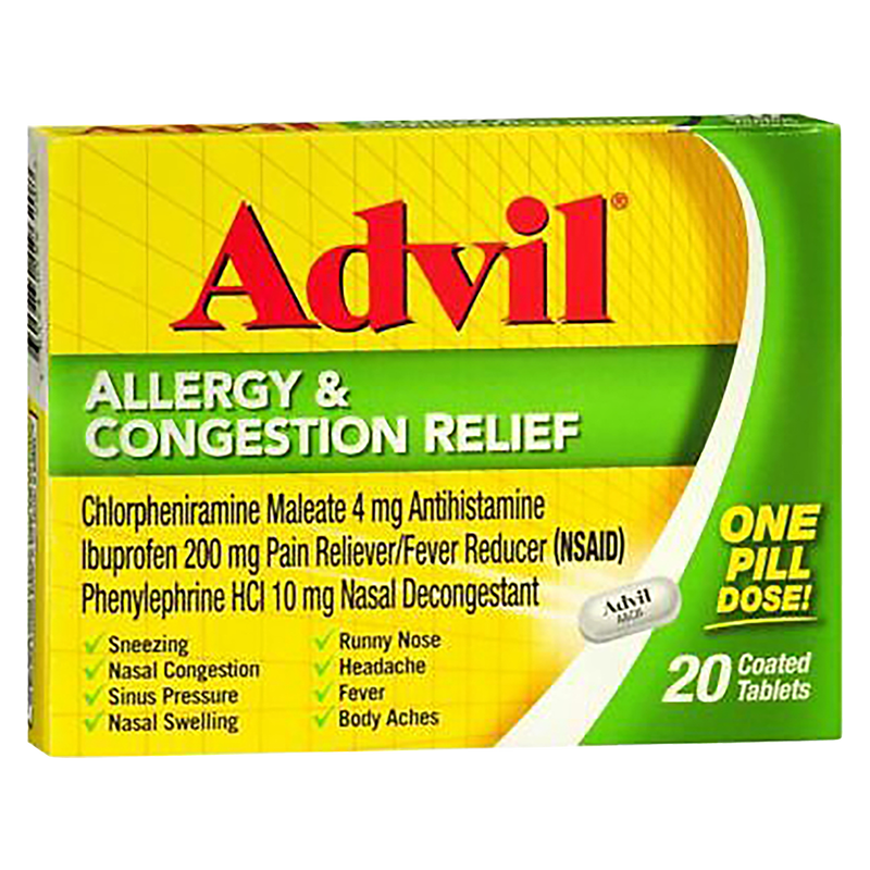 Advil Allergy & Congestion Relief Tablets 20ct