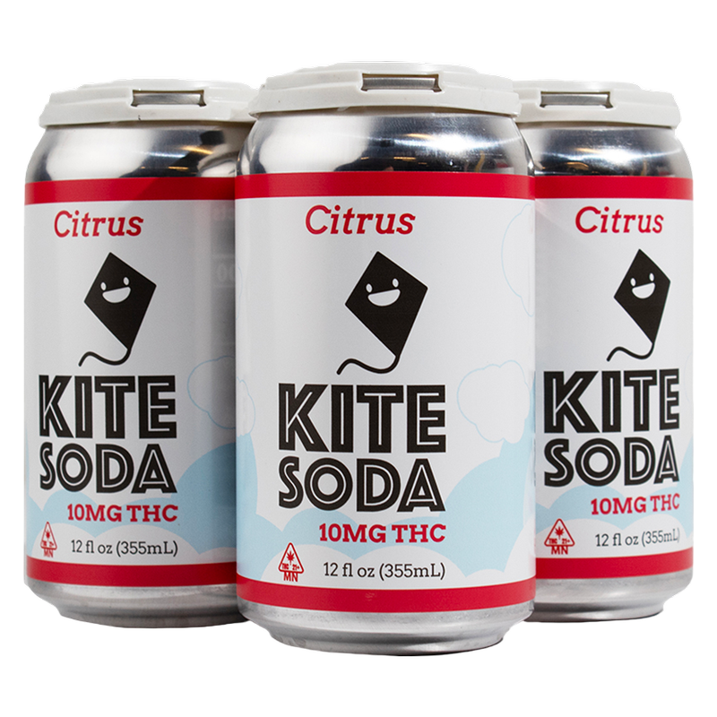 Kite Citrus 10mg THC Soda 4pk 12oz Can