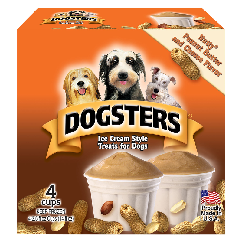 Dogsters Nutley Peanut Butter and Cheese Cups 4ct 3.5oz