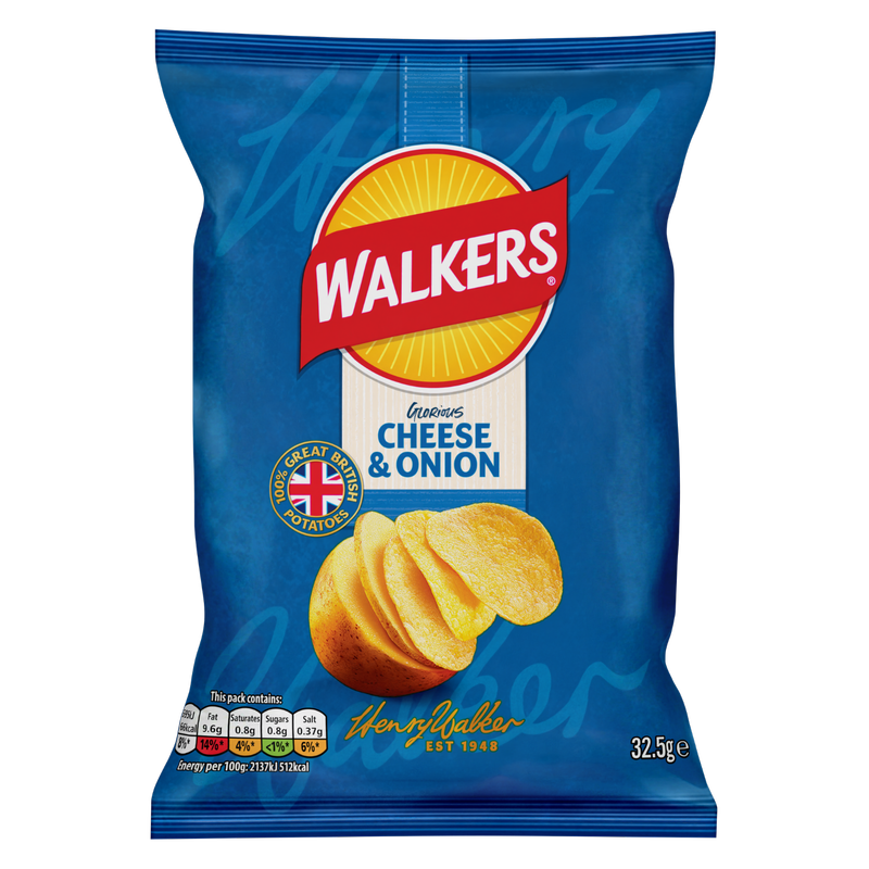 Walkers Cheese & Onion, 32.5g