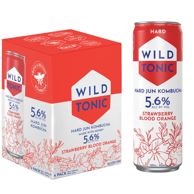 Wild Tonic Strawberry Blood Orange 4pk 12oz Can 5.6% ABV