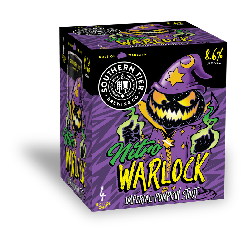 Southern Tier Nitro Warlock Imperial Pumpkin Stout, paquete de 4, latas de 13.6 oz