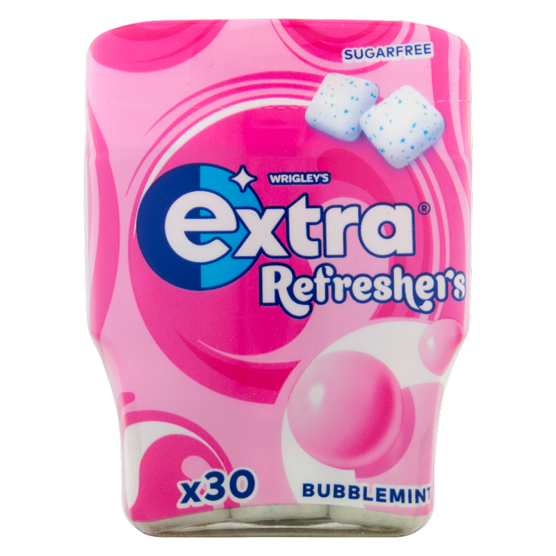 Wrigley's Extra Refreshers Bubblemint Gum, 30pcs
